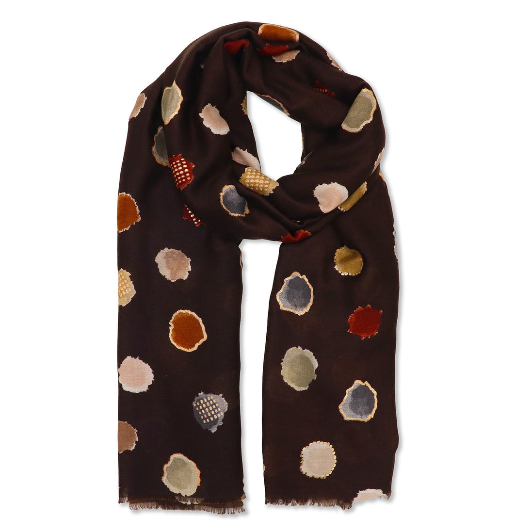 Mid Weight Scarf - Brown Spots