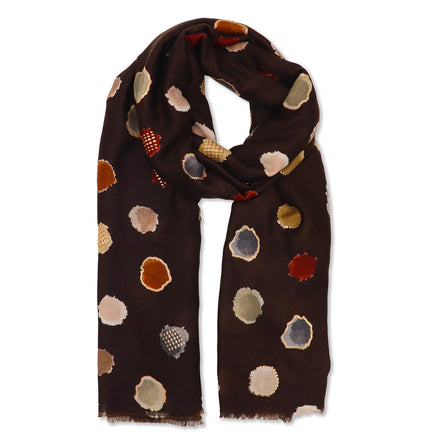 Mid Weight Scarf - Brown Spots