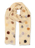 Mid Weight Scarf - Cream Spots