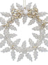 Pale Gold Acrylic Holly Wreath Decoration