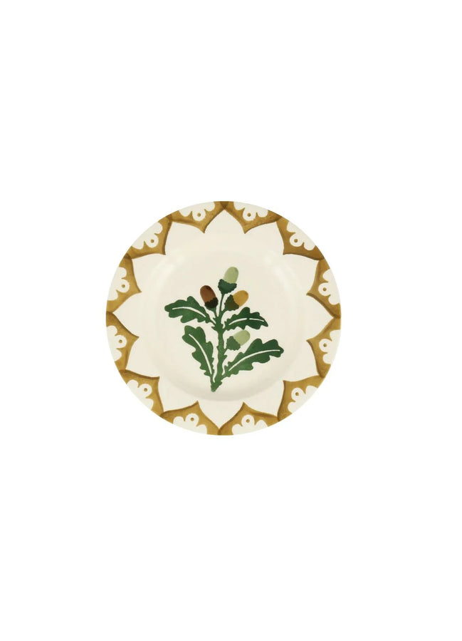 Oak small 6 1/2 inch Plate - Thistle