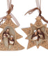 Nativity resin Star Decoration - 2 Assorted Designs
