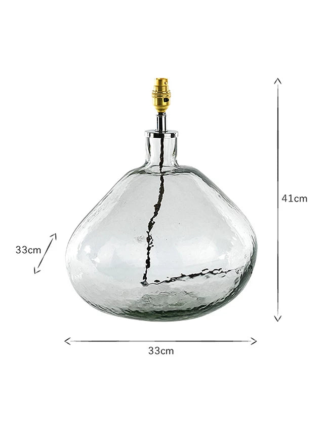 Baba Clear Glass Lamp - Large Wide