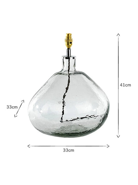 Baba Clear Glass Lamp - Large Wide