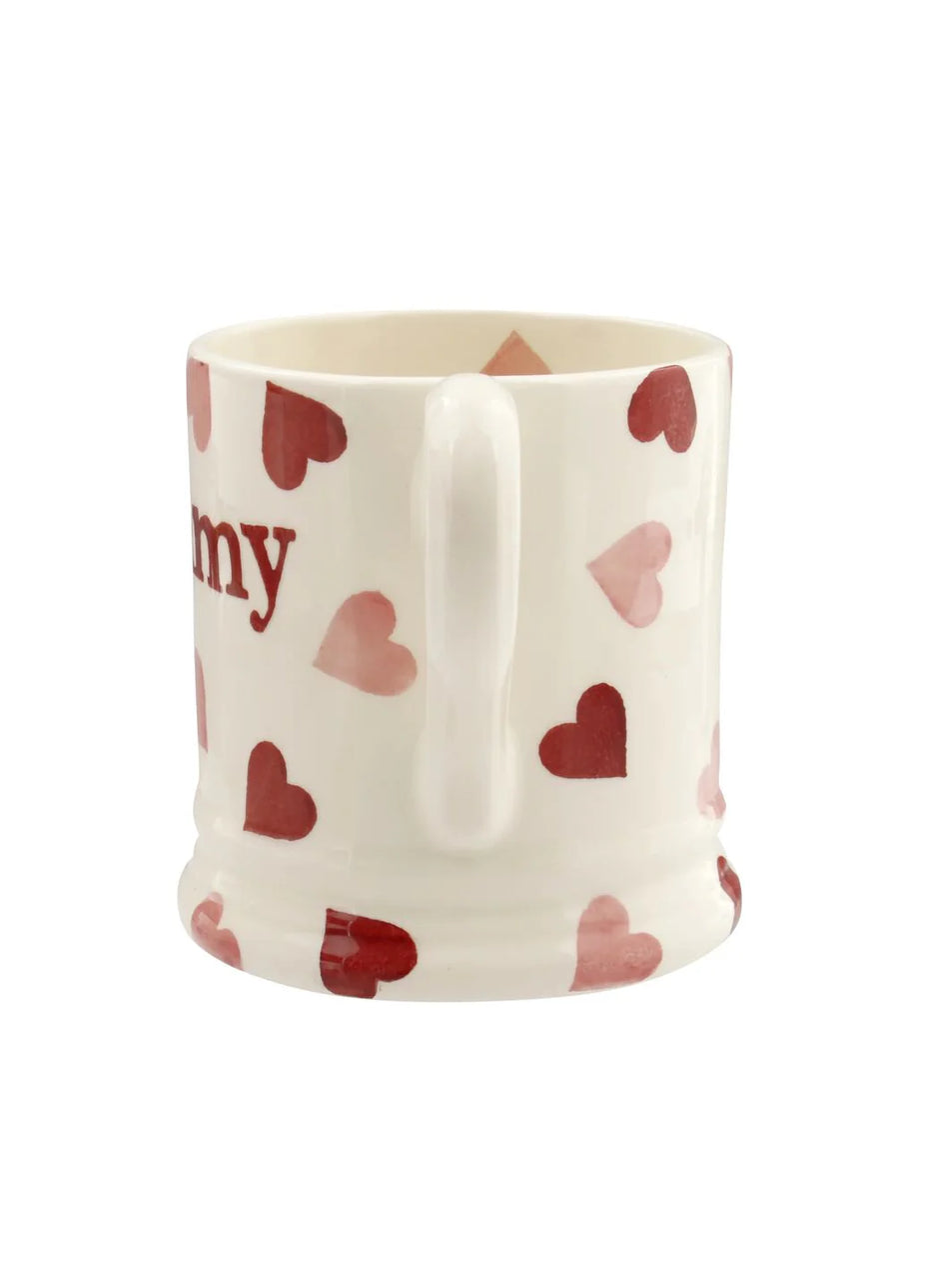 Pink Hearts Heart Mummy 1/2 Pint Mug