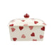 Pink Hearts Small Butter Dish