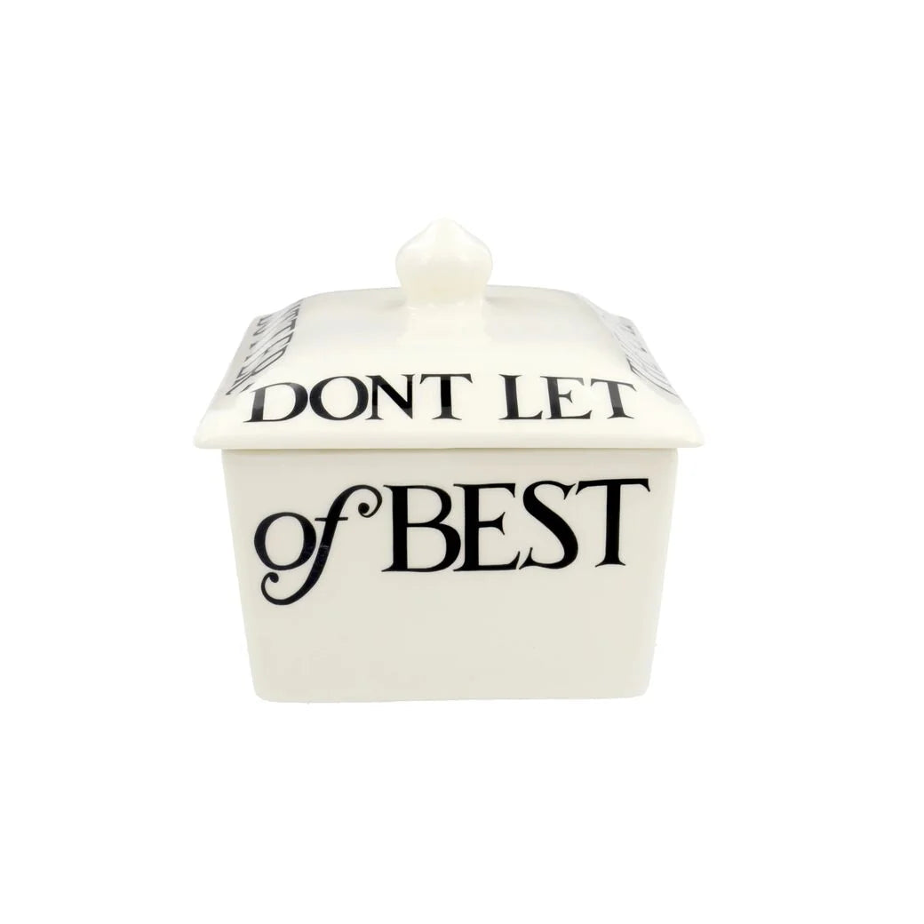 Black Toast Small Butter Dish