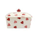 Pink Hearts Small Butter Dish