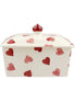 Pink Hearts Small Butter Dish