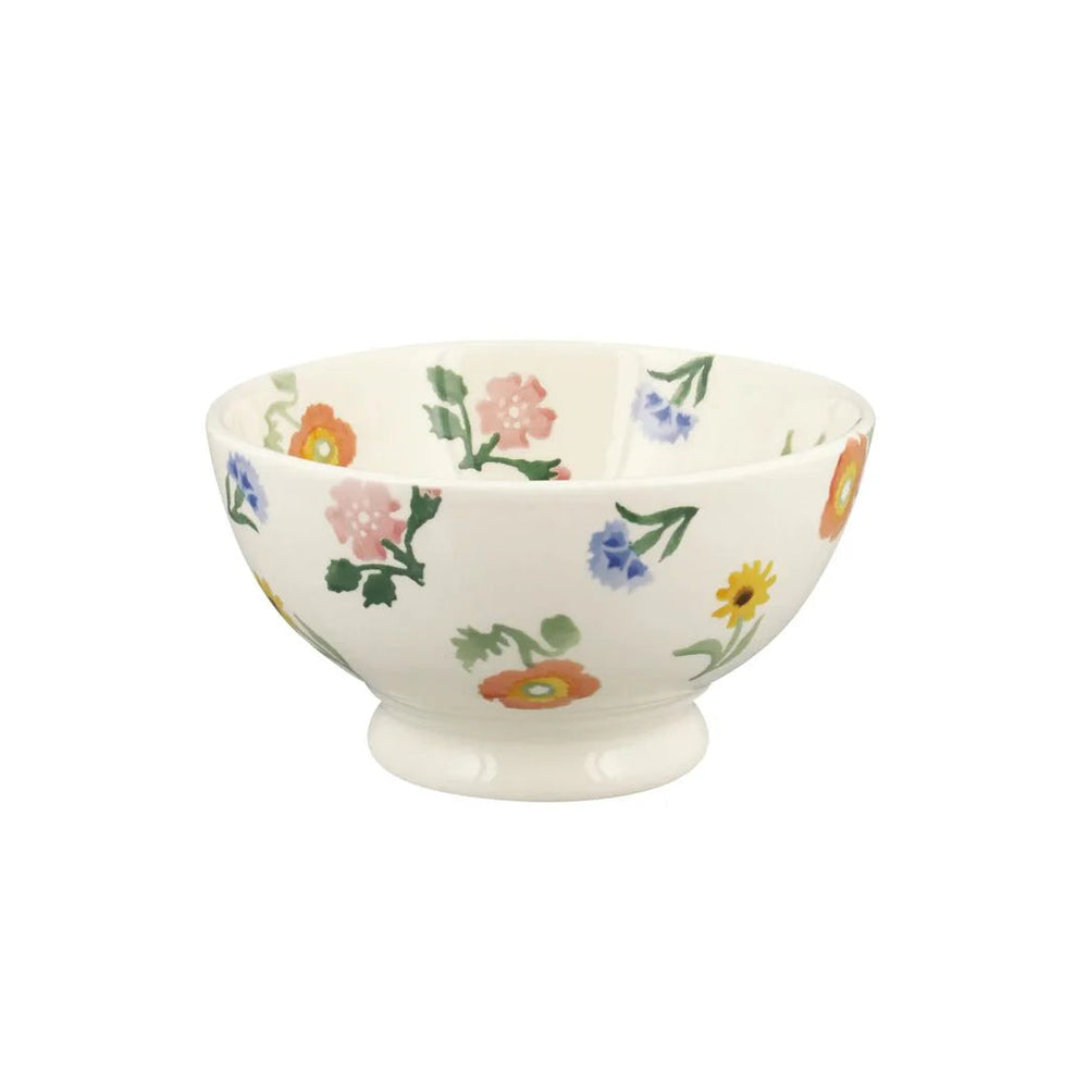 Decorative ceramic bowl with floral pattern on a white background