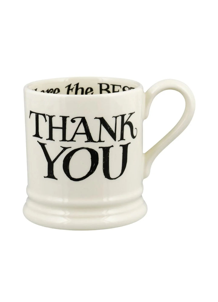 Black Toast 'Thank you' 1/2 Pint Mug