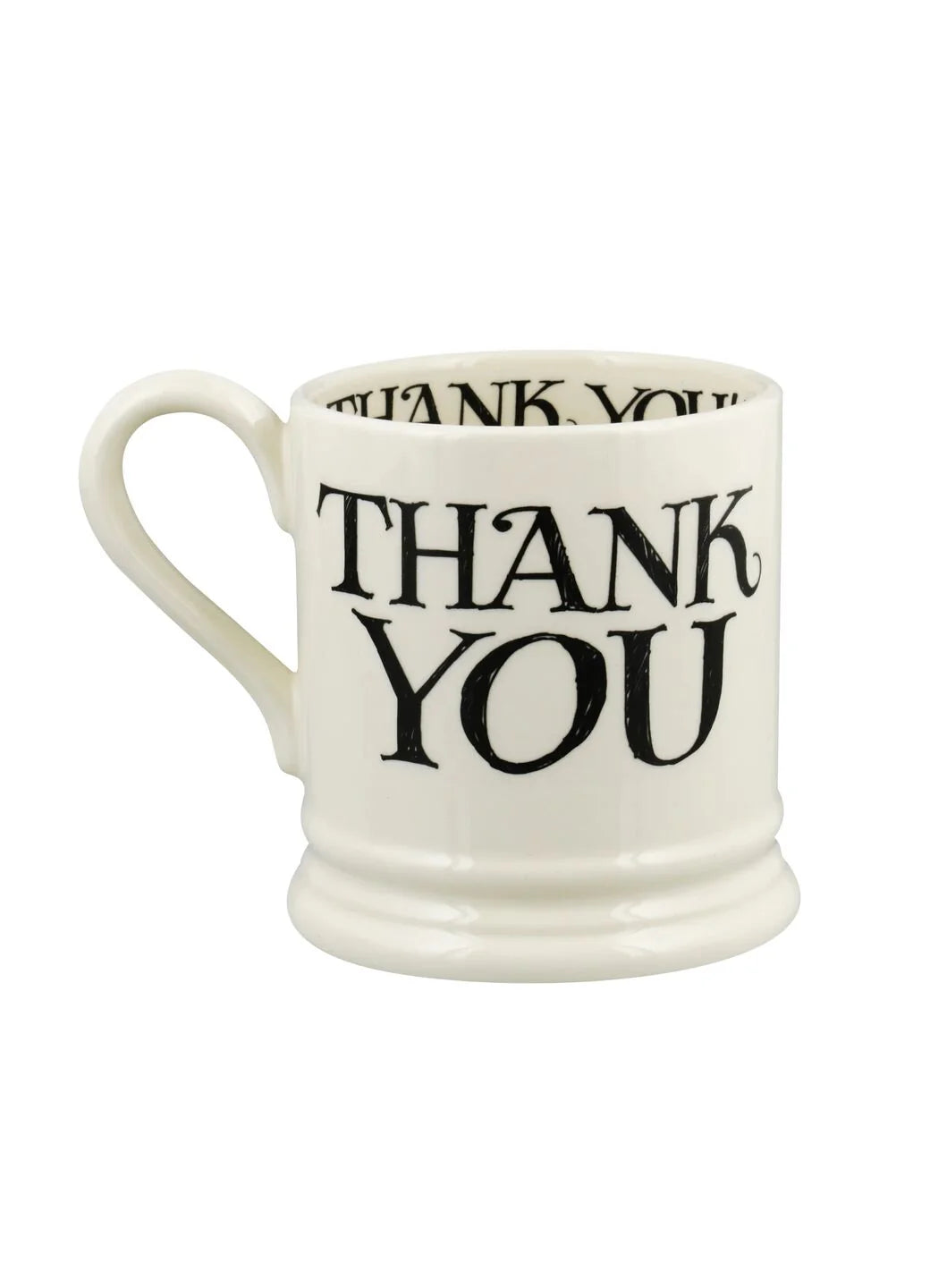 Black Toast 'Thank you' 1/2 Pint Mug