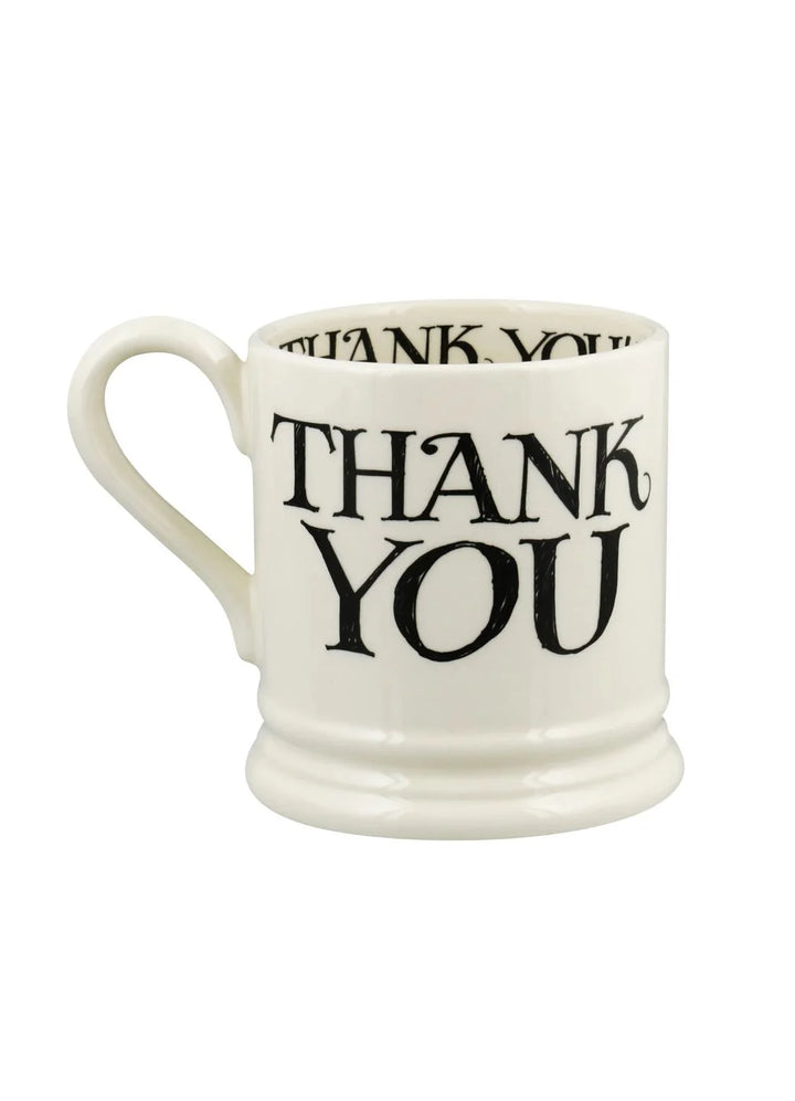 Black Toast 'Thank you' 1/2 Pint Mug