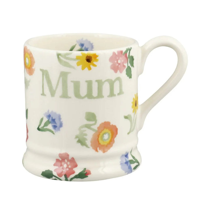 Poppies &amp; Pinks Mum 1/2 pint Mug
