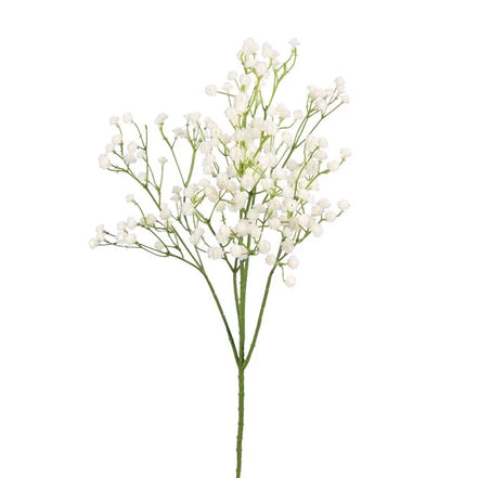 Gypsophilia Plastic Spray Faux Flower stem - White