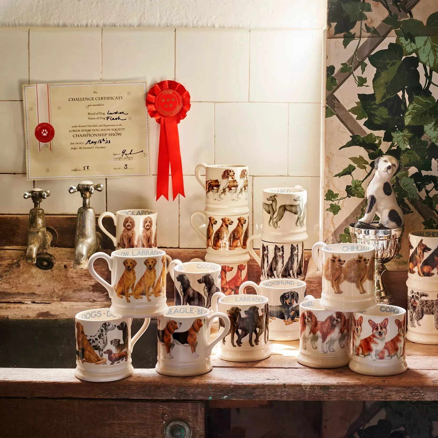 Dogs Dogs All Over 1/2 Pint Mug