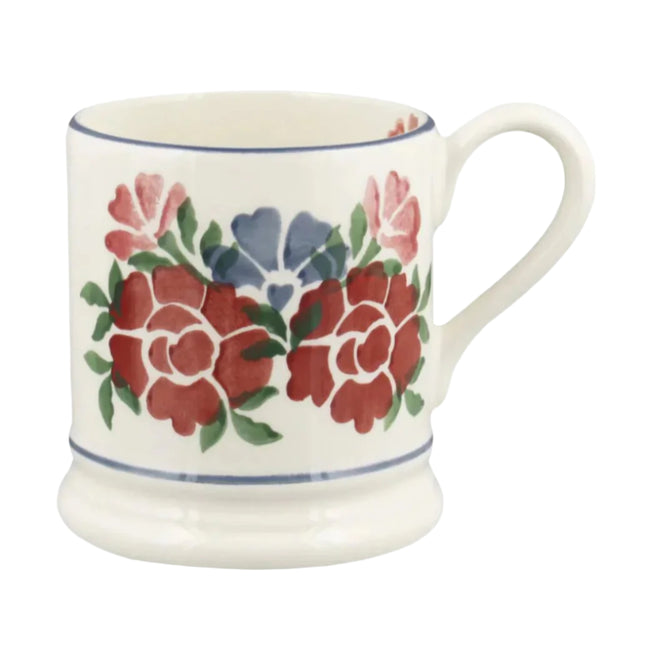 Flowers Antique Roses Flowers 1/2 Pint Mug