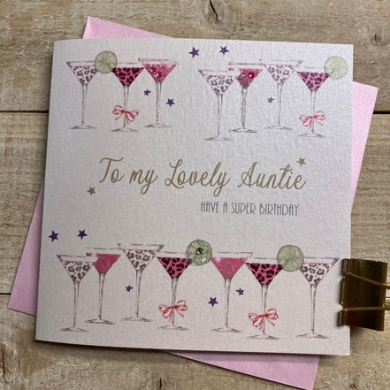Happy Birthday Auntie -Pretty Cocktails Card