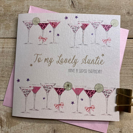 Happy Birthday Auntie -Pretty Cocktails Card