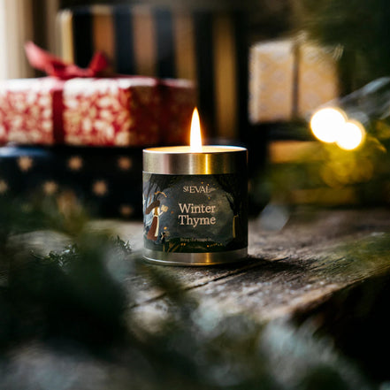 Christmas Winter Thyme Tin Candle