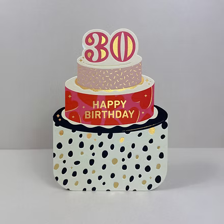 Taking Shape- Age 30 Birthday Card