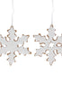 White Iced Resin Gingerbread Snowflake Decoration
