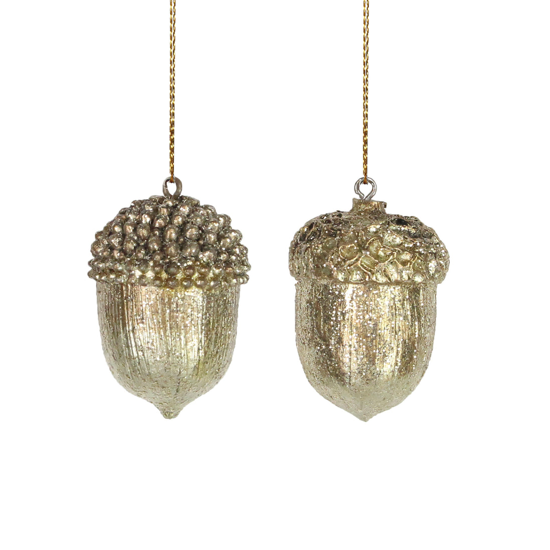 Gold Resin Acorn Decoration – 2 Assorted