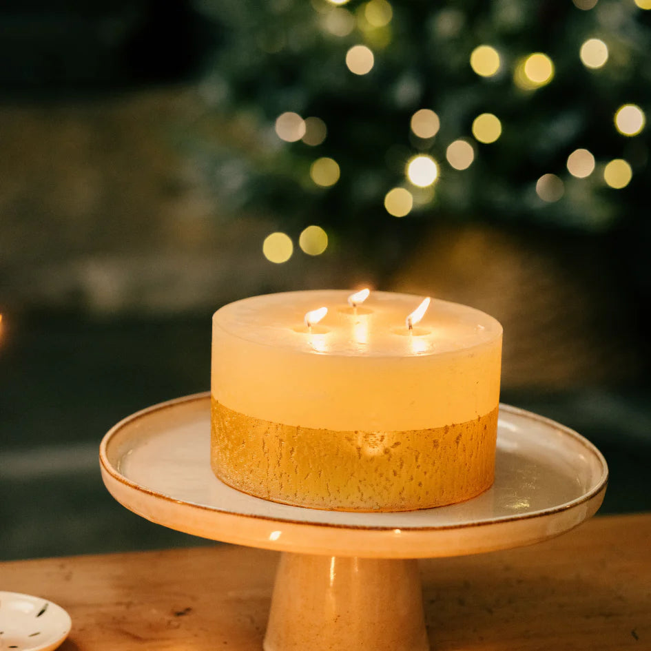 Christmas Inspiritus Gold Half Dipped Multiwick Candle