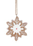 White Iced Gingerbread Snowflake
