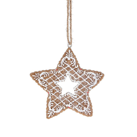 Iced Gingerbread Star Decoration
