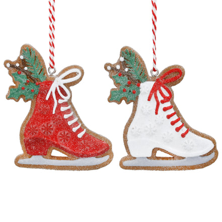 Gingerbread Skating Boot Decoration