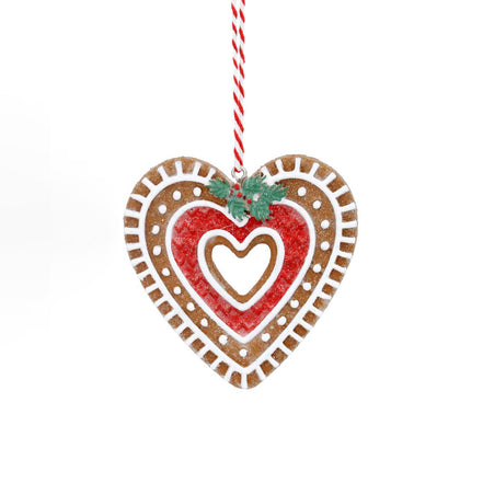 Gingerbread Cut Out Heart Decoration