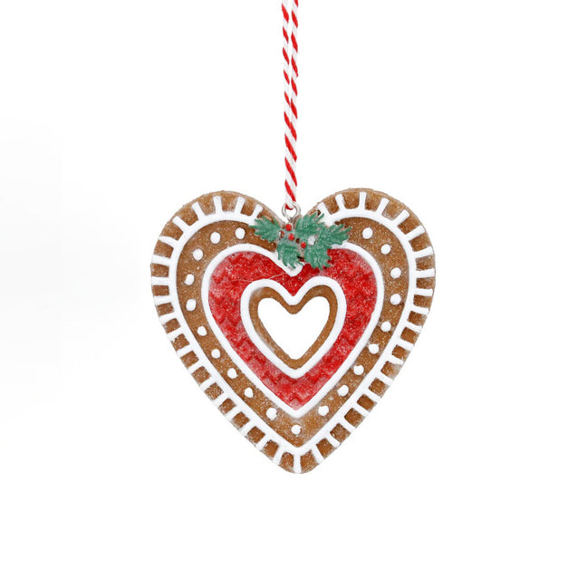 Gingerbread Cut Out Heart Decoration