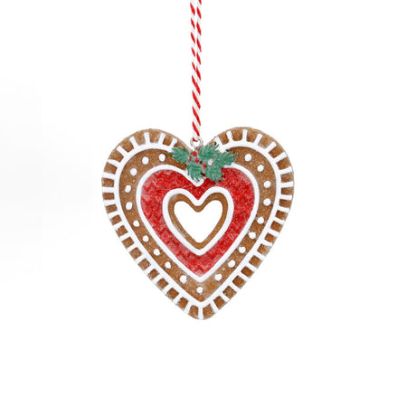 Gingerbread Cut Out Heart Decoration