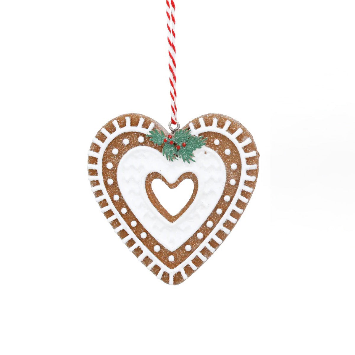 Gingerbread Cut Out Heart Decoration