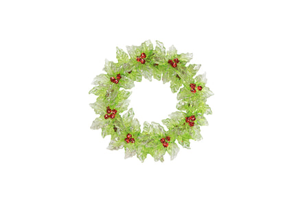 Acrylic Holly Wreath Decoration