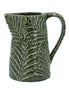 Green Ceramic Fern Jug, Large