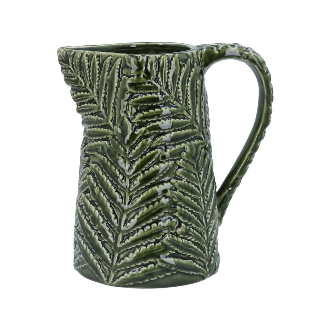 Green Ceramic Fern Jug, Large