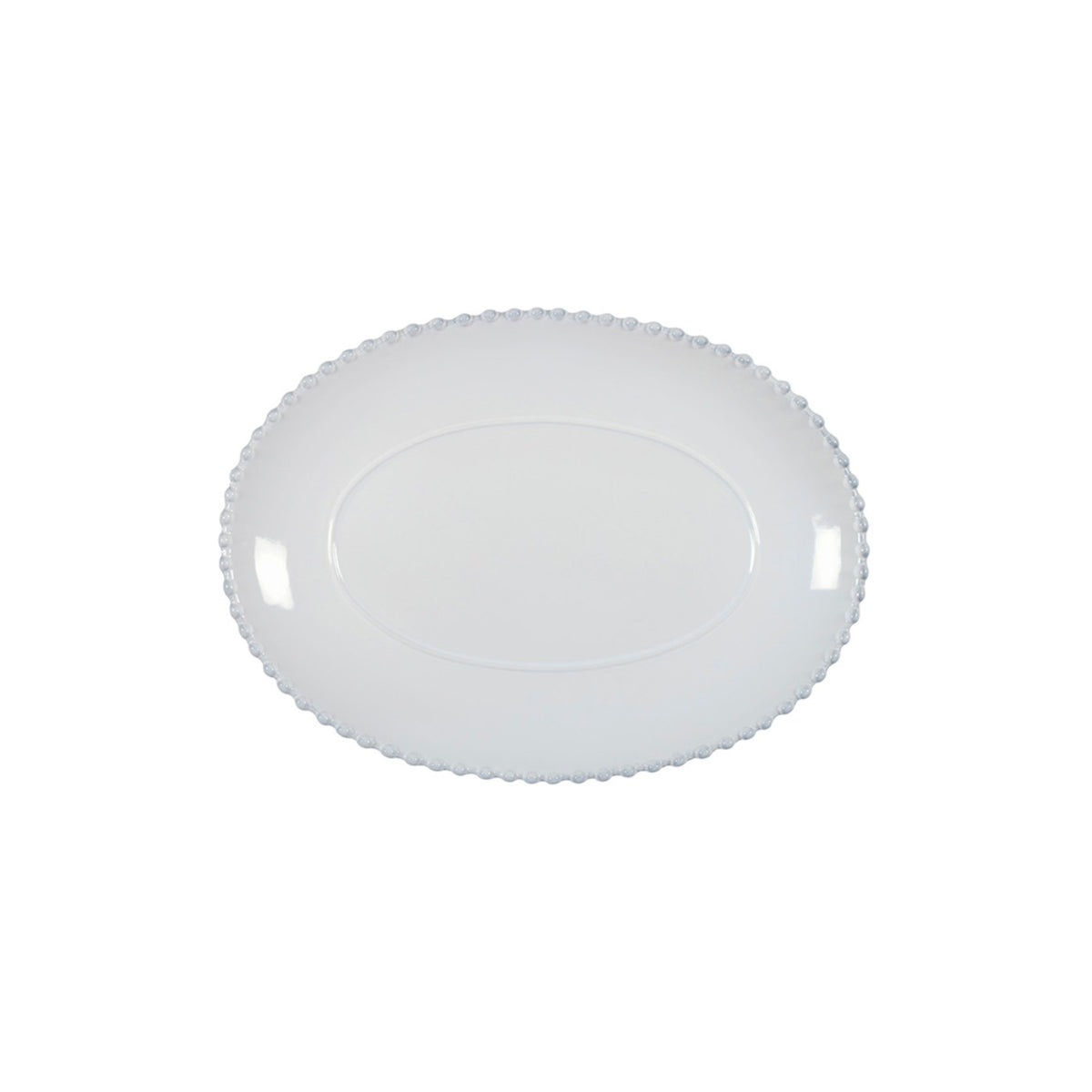 Pearl White Oval Platter 34cm