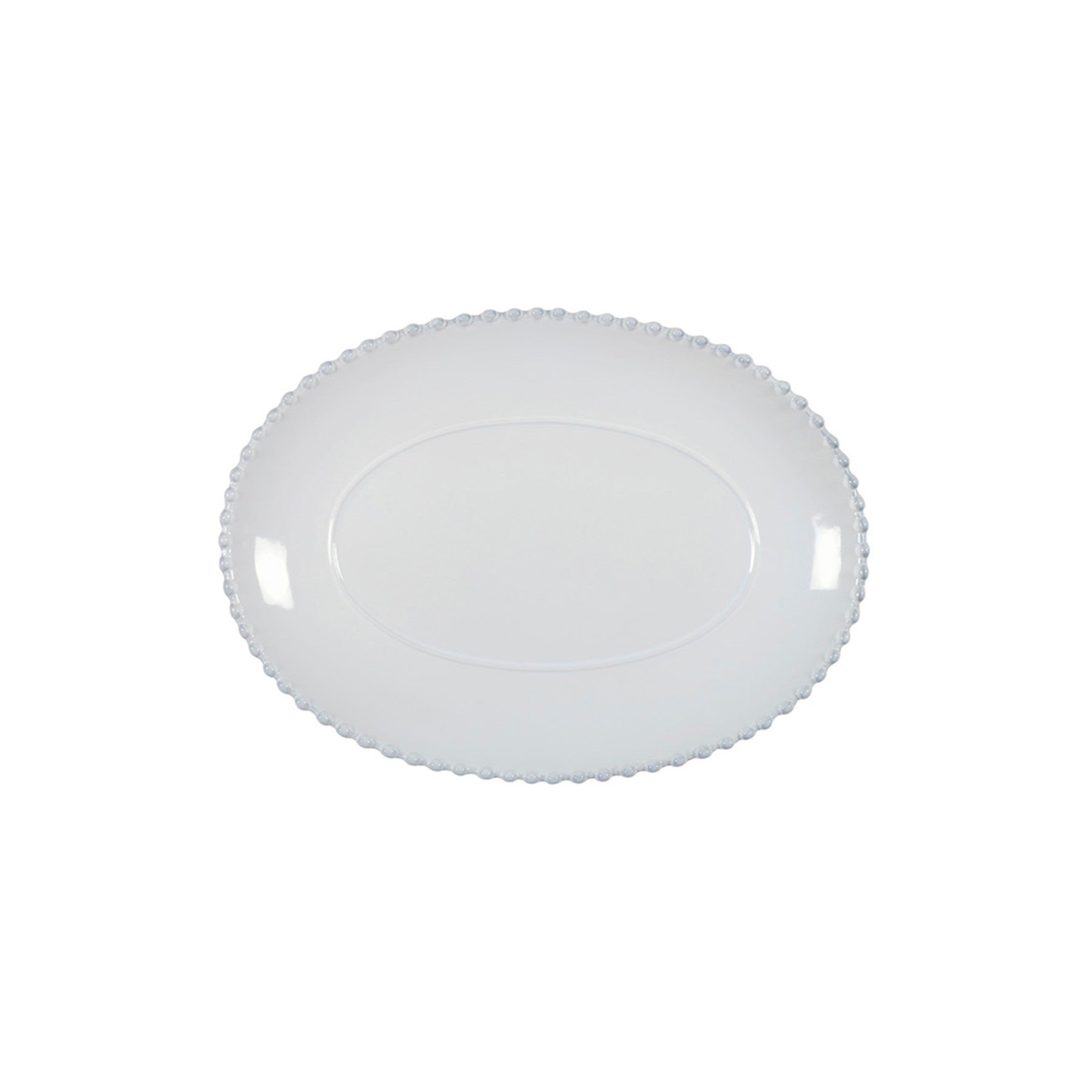 Pearl White Oval Platter 34cm