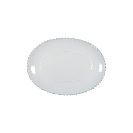 Pearl White Oval Platter 34cm