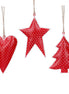Red/White Polka Dot Tin Shapes Decoration