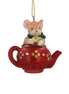 Mouse In Teapot Hanging Decoration