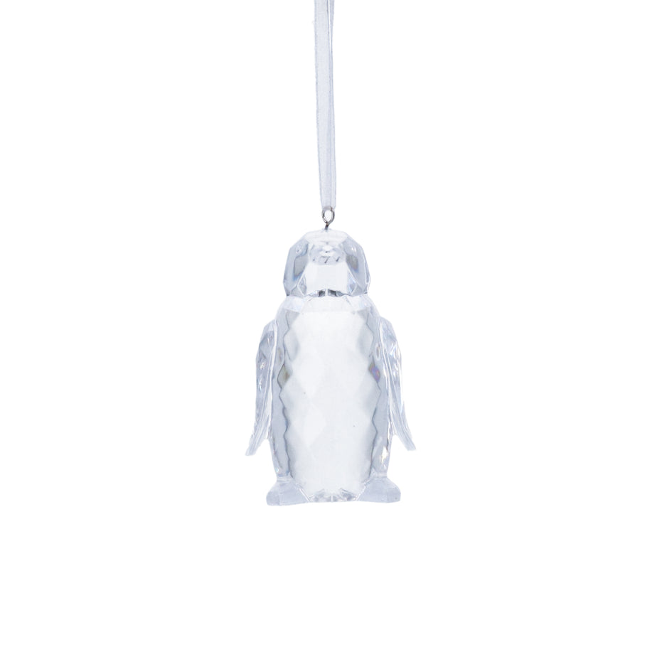 Clear Acrylic Penguin Decoration