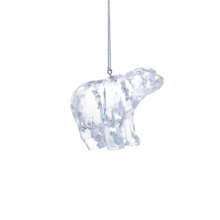 Clear Acrylic Polar Bear Decoration