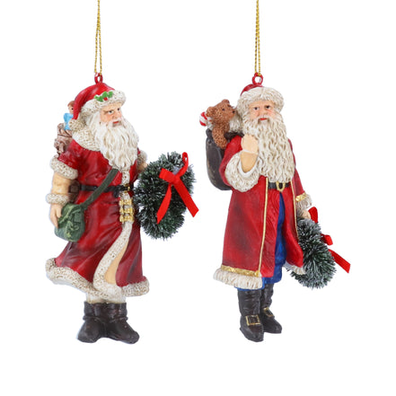 Nostalgia Santa Wreath Decoration - 2 Assorted