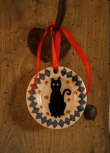 The Wise Witches Black Cats Tiny Plate Decoration Boxed
