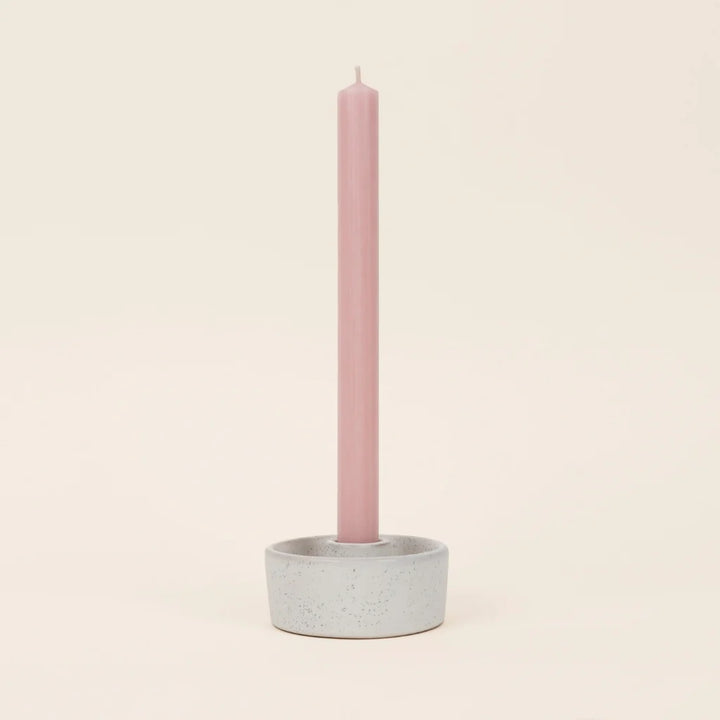 Rose Quartz Dinner Candle