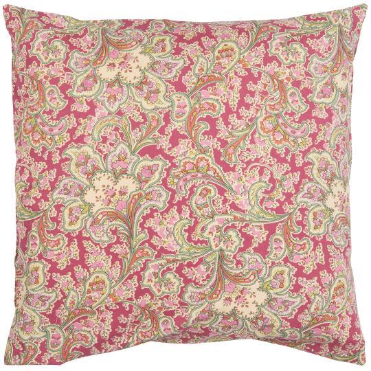 Cushion cover Alicia raspberry w/paisley pattern
