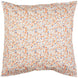 Orange and Blue Flowered Cotton Cushion